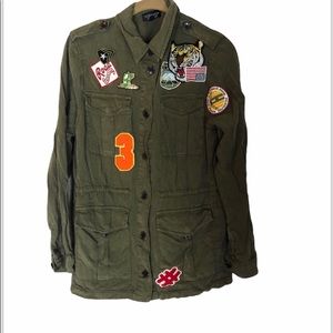 TOPSHOP Embroidered Patchwork Army Jacket 6